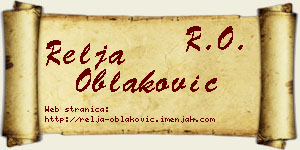 Relja Oblaković vizit kartica